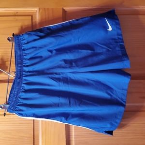 Men's Nike Dri-Fit shorts, blue, size small.